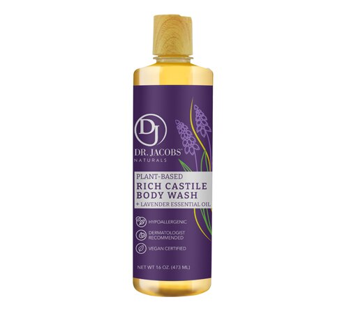 Dr. Jacobs Naturals Rich Castile Body Wash + Lavender Essential Oil -- 16 fl oz