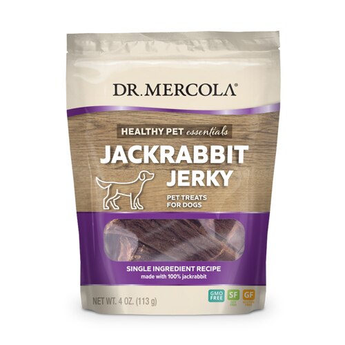 Dr. Mercola Healthy Pet Jackrabbit Jerky Pet Treats for Dogs