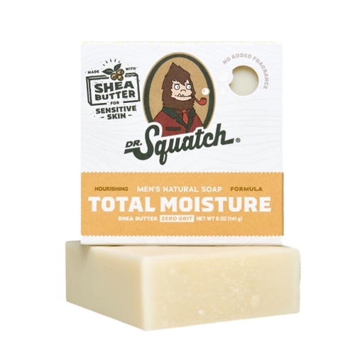 Dr. Squatch Men's Natural Bar Soap for Senistive Skin Unscented
