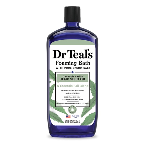 Dr Teal's Foaming Bath with Pure Epsom Salt- Hemp Seed Oil