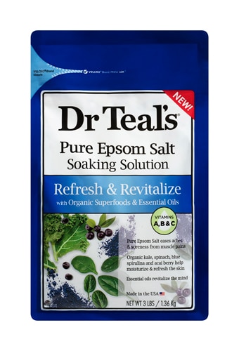 Dr. Teal's Pure Epsom Salt Superfood Soaking Solution Refresh & Revitalize -- 3 lbs
