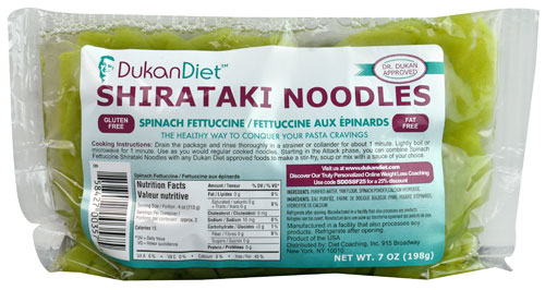 Dukan Diet Shirataki Noodles Spinach Fettuccine -- 7 oz