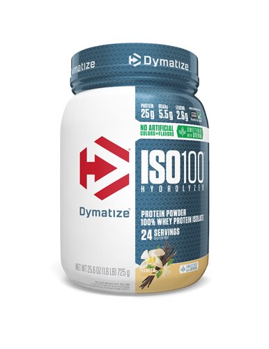 Dymatize ISO100® Hydrolyzed 100% Whey Protein Isolate Natural Vanilla -- 1.6 lbs