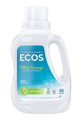 ECOS Hypoallergenic Laundry Detergent Lemongrass -- 50 fl oz