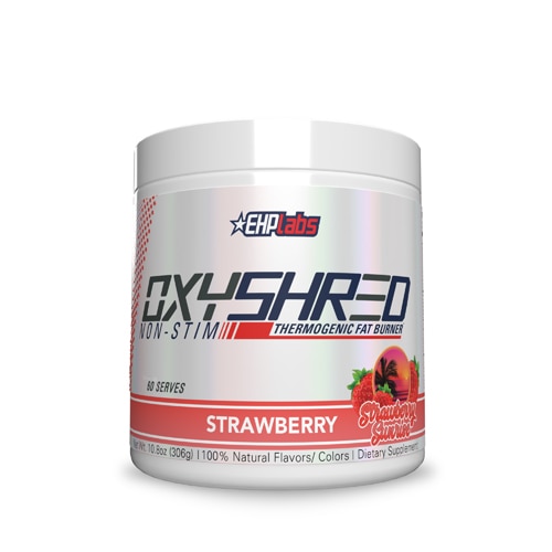 EHPLabs OxyShred Preworkout Powder Non-Stimulant - Fat Burner Strawberry Sunrise