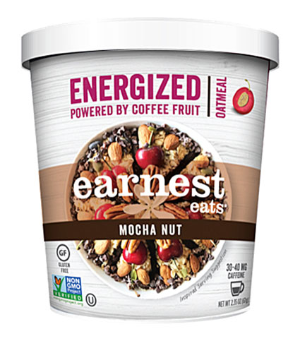Earnest Eats Energized Oatmeal Cup Gluten Free Mocha Nut -- 2.35 oz