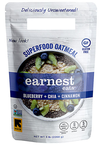 Earnest Eats Superfood Oatmeal Gluten Free Blueberry Chia -- 5 lbs