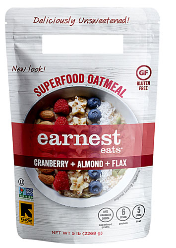 Earnest Eats Superfood Oatmeal Gluten Free Cranberry Almond Flax -- 5 lbs