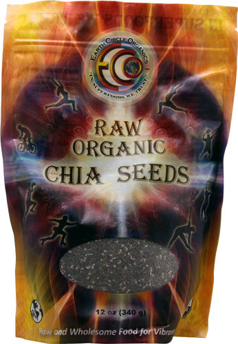 Earth Circle Organics Raw Organic Chia Seeds -- 12 oz