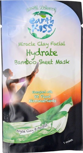 Earth Kiss Miracle Clay Facial Hydrate Bamboo Sheet Mask -- 0.59 oz