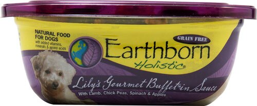 Earthborn Holistic Natural Moist Food For Dogs Grain Free Lily's Gourmet Buffet in Sauce -- 9 oz