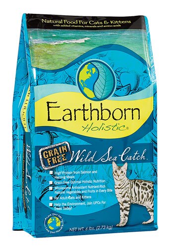 Earthborn Holistic Wild Sea Catch Natural Cat &amp; Kitten Dry Food Grain Free -- 6 lbs