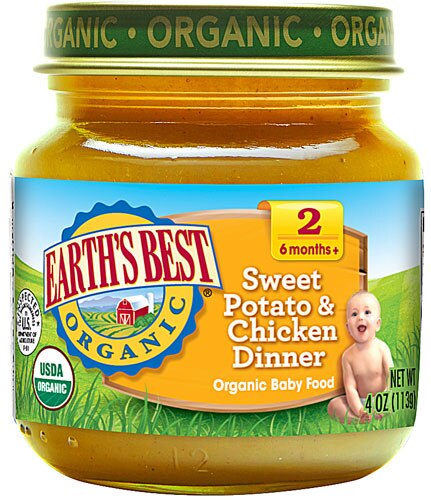 Earth S Best Organic Baby Food Stage 2 Sweet Potato Chicken Dinner 4 Oz Vitacost