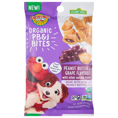 Earth's Best Organic PB & J Bites Peanut Butter & Grape -- 3 oz