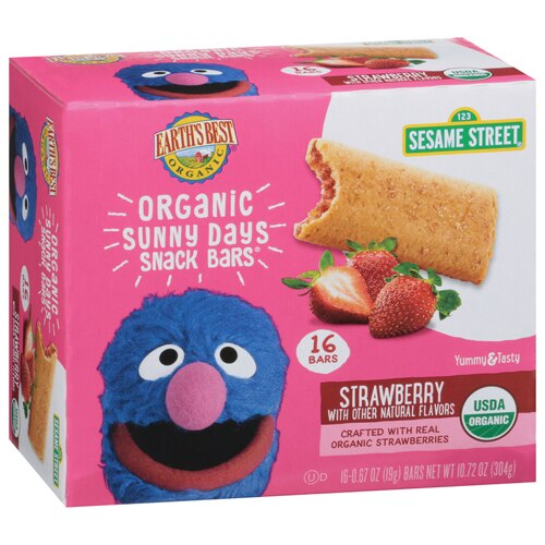 Earth's Best Organic Sesame Street Sunny Days Snack Bar Strawberry