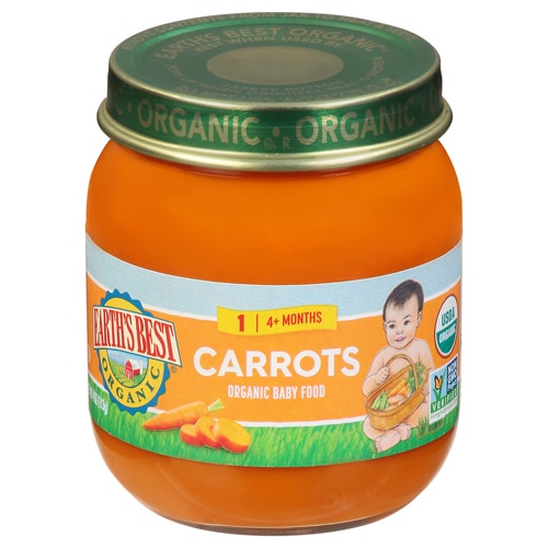Earth's Best Organic Stage 1 Baby Food Carrots -- 4 oz