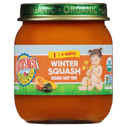 Earth's Best Organic Stage 1 Baby Food Winter Squash -- 4 oz
