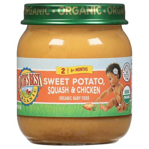 Earth's Best Organic Stage 2 Baby Food Sweet Potato & Chicken Dinner
