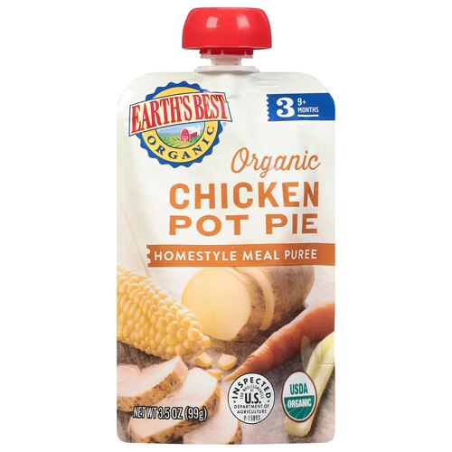 Earth's Best Organic Stage 3 Baby Food Chicken Pot Pie -- 3.5 oz
