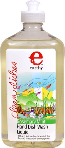 Earthy Clean Dishes Hand Dish Wash Liquid Rosemary Mint -- 17 fl oz