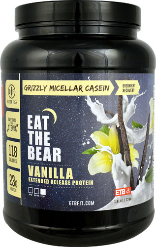Eat The Bear Grizzly Micellar Casein Vanilla -- 1.6 lbs