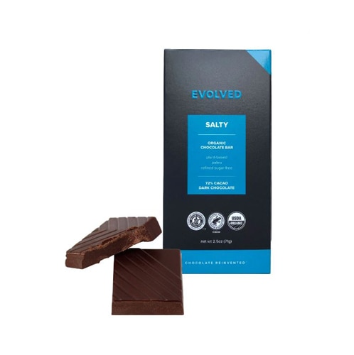 EatingEvolved 72% Cacao Dark Chocolate Bar Salty -- 2.5 oz