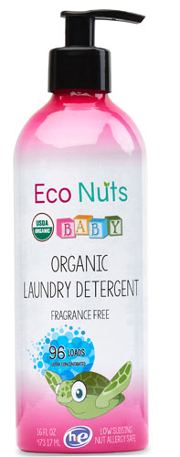Eco Nuts Organic Baby Liquid Laundry Detergent Fragrance Free -- 16 fl oz