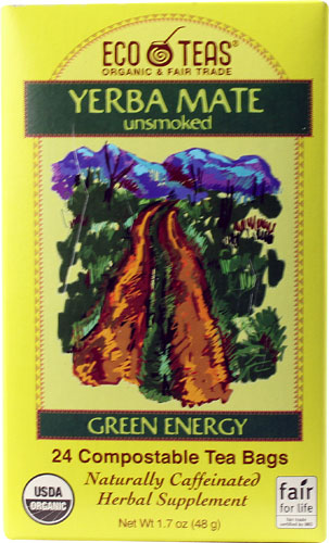 Eco Teas Organic Yerba Mate Unsmoked -- 24 Tea Bags