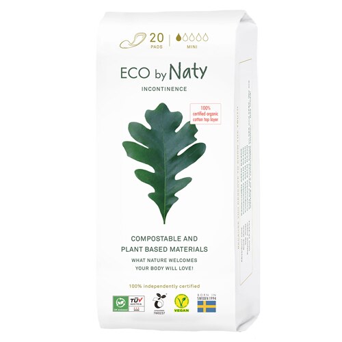 Eco by Naty Compostable Incontinence Pads Mini Light Absorbency -- 20 Pads