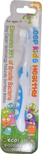 EcoFam Kids Stay Clean™ Technology Toothbrush Blue -- 1 Toothbrush