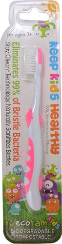 EcoFam Kids Stay Clean™ Technology Toothbrush Pink -- 1 Toothbrush