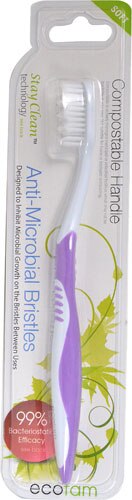 EcoFam Stay Clean™ Technology Anti-Microbial Toothbrush Purple -- 1 Toothbrush