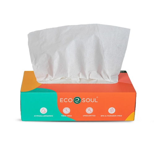EcoSoul Facial Tissues Bamboo 3-Ply - 100 Tissues