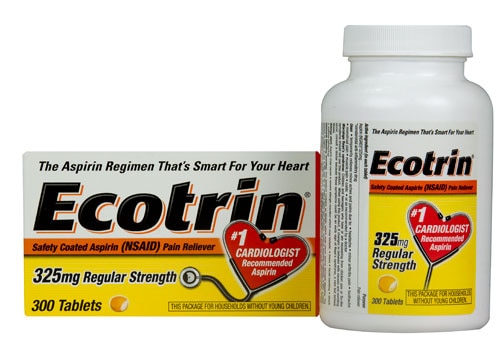 Ecotrin Regular Strength Safety Coated Aspirin -- 325 mg - 300 Tablets
