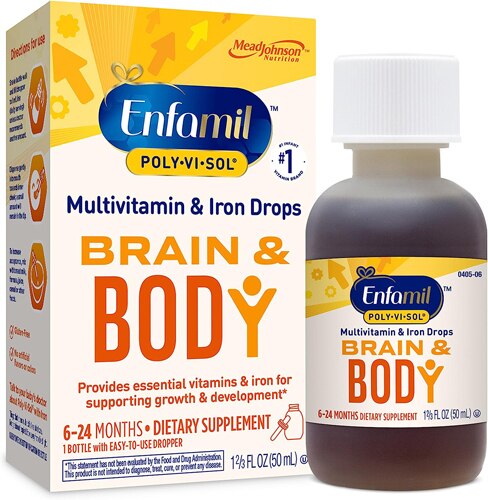 Enfamil Multivitamin & Iron Drops Brain & Body Infant 6-24 Months -- 50 mL