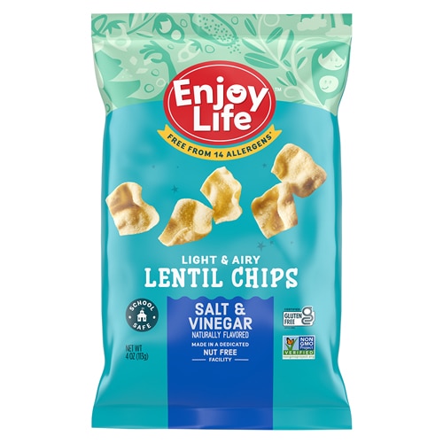 Enjoy Life Lentil Chips Salt & Vinegar -- 4 oz