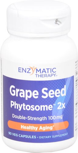 Enzymatic Therapy Grape Seed Phytosome 2X -- 100 mg - 90 Vegetable Capsules
