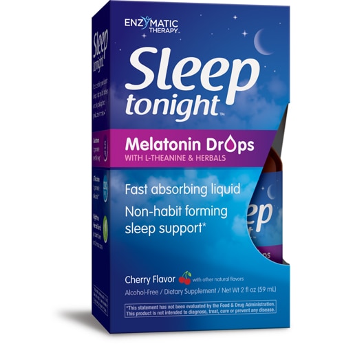 Enzymatic Therapy Sleep Tonight™ Melatonin Drops with L-Theanine &amp; Herbals Cherry -- 2 fl oz