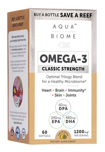 Enzymedica Aqua Biome™ Fish Oil Classic Strength -- 1200 mg - 60 Softgels