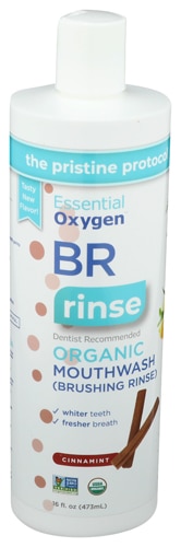 Essential Oxygen BR Organic Mouthwash Brushing Rinse Cinnamint