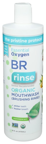 Essential Oxygen BR Organic Mouthwash Brushing Rinse Peppermint