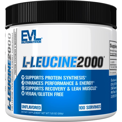 Evlution Nutrition L-Leucine2000 Powder Unflavored -- 100 Servings