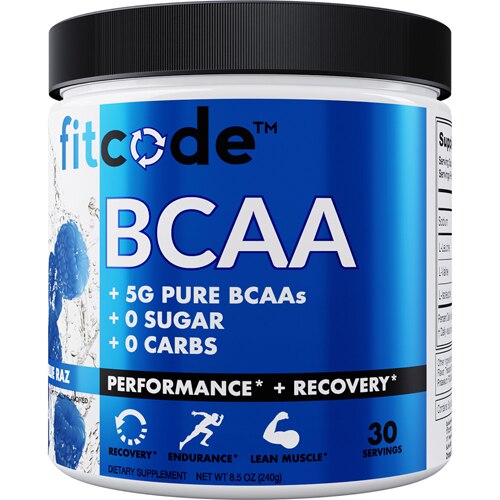 Fitcode BCAA - 30 Servings Blue Raz -- 8.5 oz