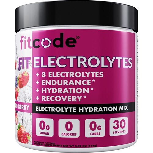Fitcode Fit Electrolytes - 30 Servings Mixed Berry -- 4.02 oz