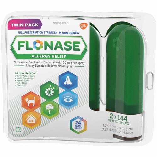 Flonase Allergy Relief Spray - 2 Pack -- 0.62 fl oz Each / Pack of 2