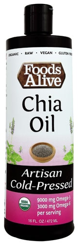 Foods Alive Organic Artisan Cold Pressed Oil Chia