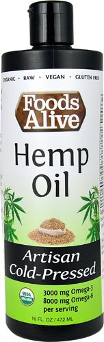 Foods Alive Organic Artisan Cold Pressed Oil Hemp