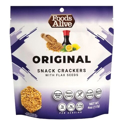 Foods Alive Organic Flax Crackers Original