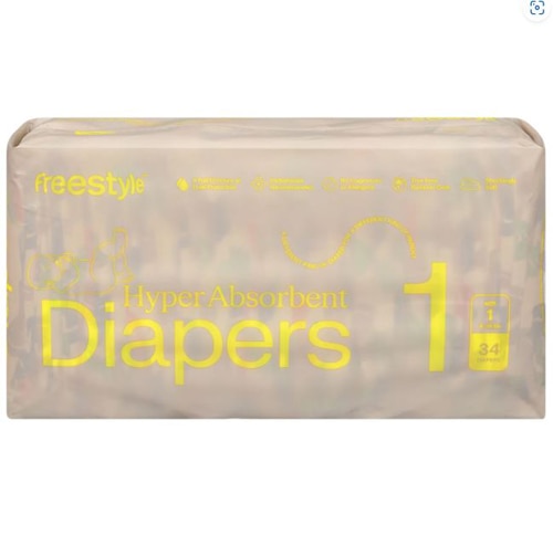 Freestyle Diapers Hyper Absorbent 34 Diapers