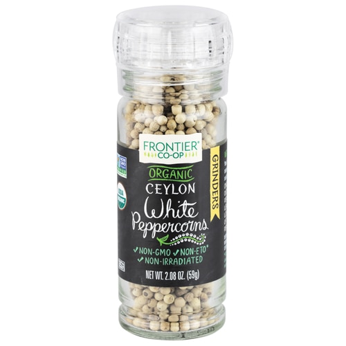 Frontier Co-Op Organic Ceylon White Peppercorns -- 2.08 oz